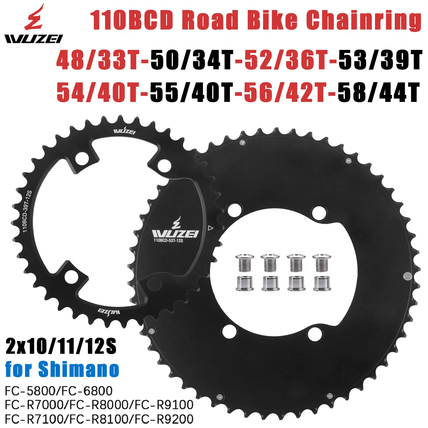wuzei-110bcd-double-chaine-2x-10-11-12-vitesses-pour-velo-de-route-pignon-pour-shimano-105-5800-6800-48t-33t-50t-34t-52t-36t-53t-39t