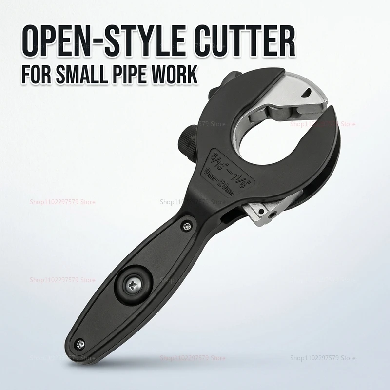 Ratcheting Tubing Cutter 8-29mm Universal Pipe Cutter for Stainless Steel Aluminum Hoses Plumbing Hand Tool for Plumbing and Rep