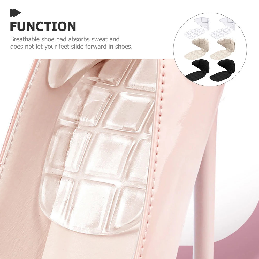 

3pcs Heel Pads Anti-Wear High Comfort Inserts Women Foot Cushion Insoles Nonslip Shoe Pads Breathable Half Footpads for High