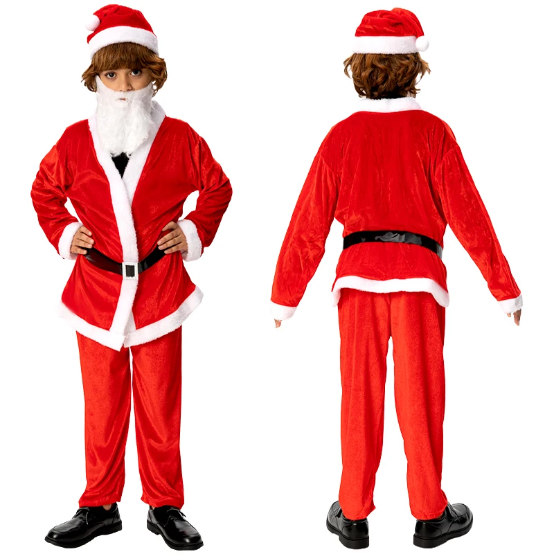 Santa Claus Costumes Kids Christmas Cosplay Costume  Santa Claus Stage Show Clothing  Perfect for Xmas New Year Party