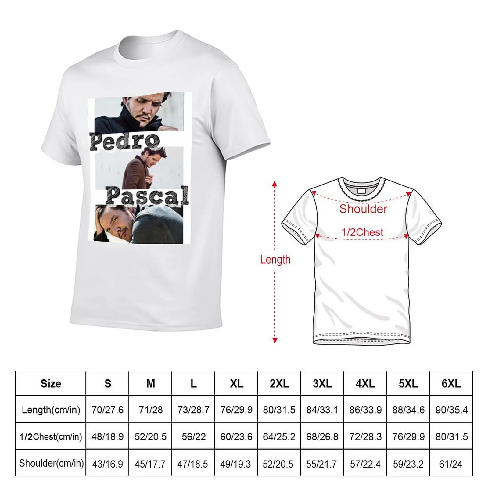 Pedro Pascal T-Shirt t shirt for man t shirts for man pack cotton T-Shirt