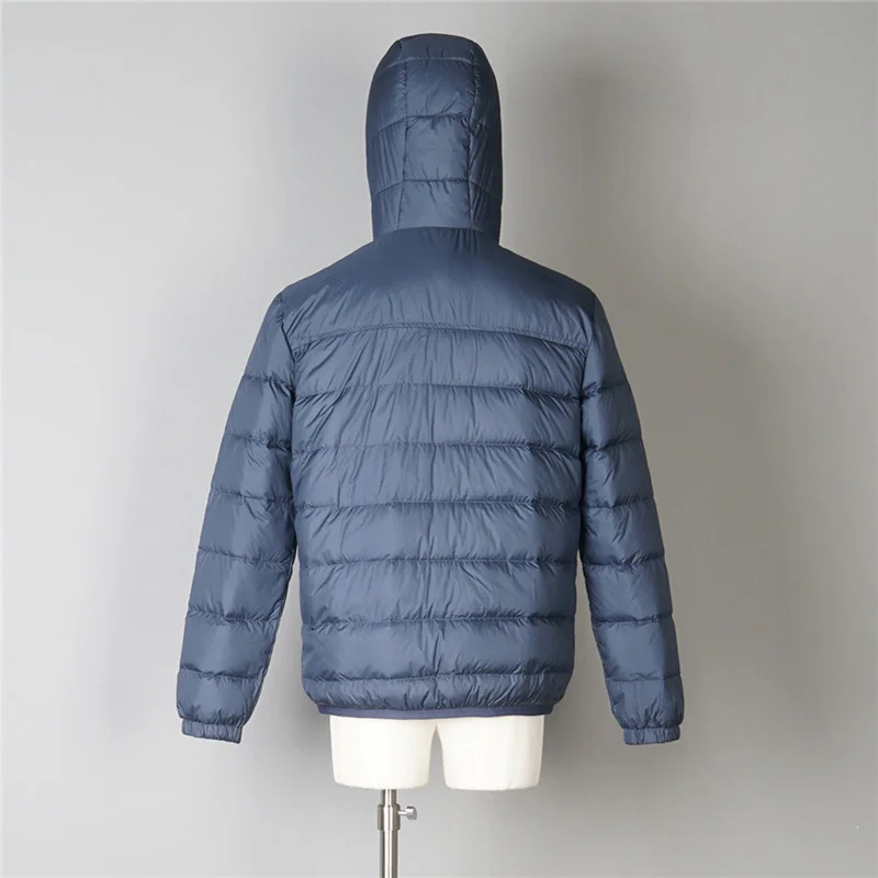 Chaqueta de plumón con capucha para hombre, parka ultraligera de pato blanco 2022, informal, clásica, resistente al viento, transpirable, novedad de 90%