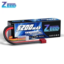 Zeee-Bateria Lipo Com Deans Plug Hardcase, Carro RC, Barco, Caminhão, Helicóptero, Avião, Modelos de Corrida, 11.1V, 80C, 5200mAh, 3S