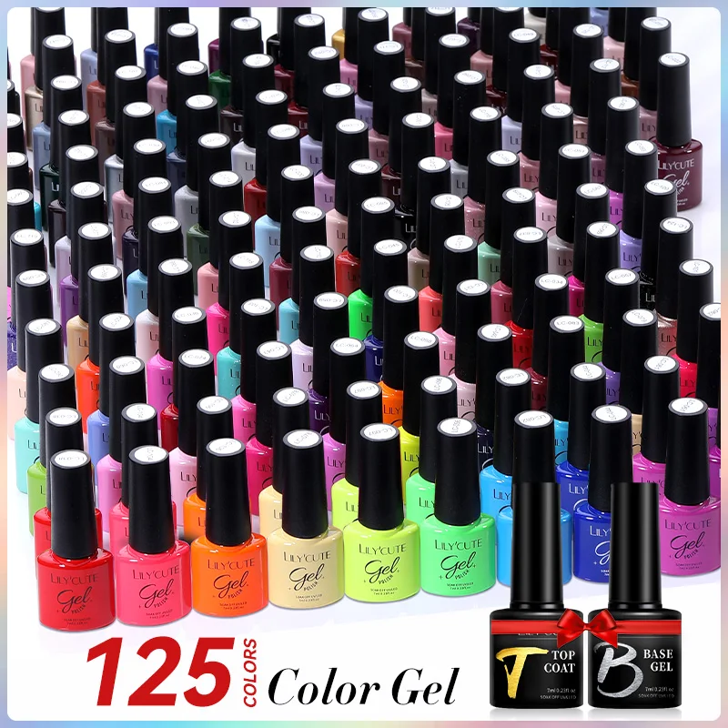 LILYCUTE 7ml เจลเล็บสําหรับเล็บกึ่งถาวร Soak Off เจล UV LED เคลือบฐาน Matte Coat DIY เล็บเจล