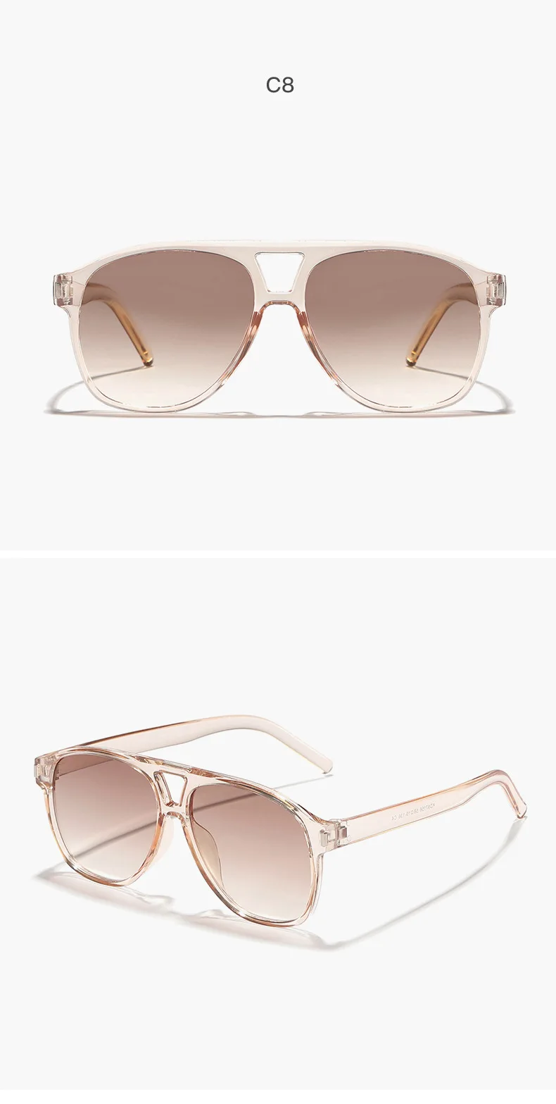 Luxus Marke Designer Großen Rahmen Pilot Sonnenbrille Frauen Für Männer Trend Sonnenbrille Vintage Punk Shades Beliebte Brillen UV400 – Detail 15