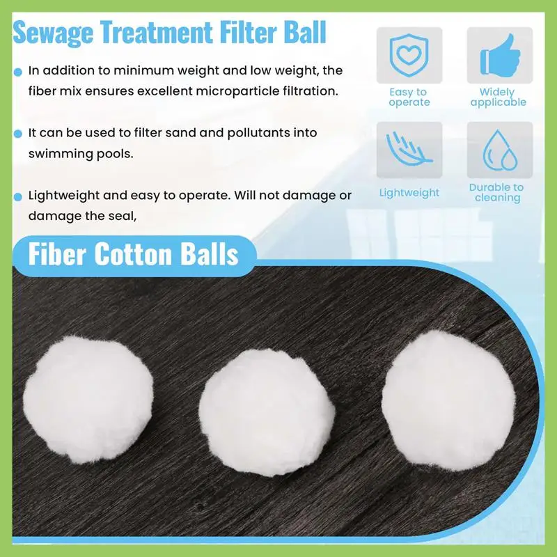 

Swimming Pools Filter Balls Portable Wet Dry Cotton Canister Clean Fish Tank Filter Material Water Purification Fiber 200G