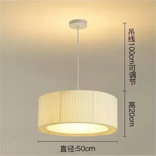 wushiyu Nordic Designer Plissee Stoff LED Anhänger Licht Schlafzimmer Kronleuchter Hängende Beleuchtung für Wohnzimmer Esszimmer Hause Decke Dekor 8