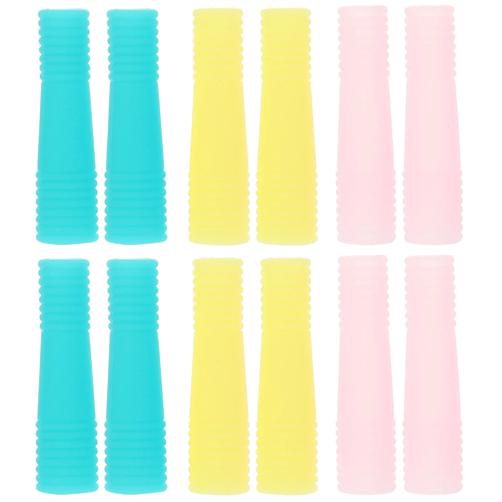 

12Pcs Silicone Cuticle Trimmer Handle Sleeves Anti-Slip Premium Protection Cover for Nail Art Scissors and Tweezers Compact