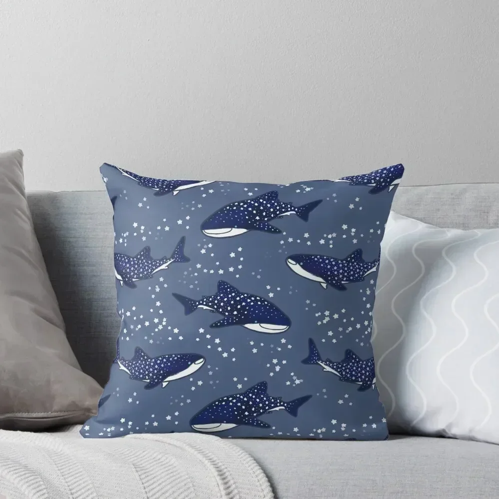 

Starry Whale Sharks (Dark version) Throw Pillow Luxury Cushion Cover Christmas Pillow Christmas Covers Sofa Pillow Cover