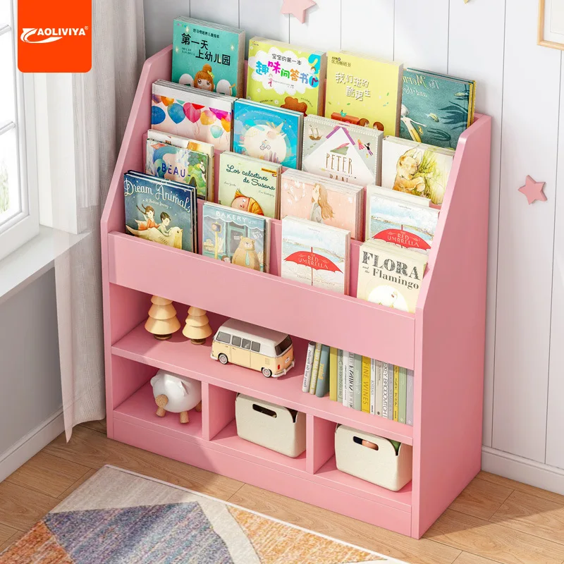 

Aoliviya Bookshelf Floor Simple Book Shelf Storage Rack Household Storage Rack Simple Elementary School Student Bookcase Picture