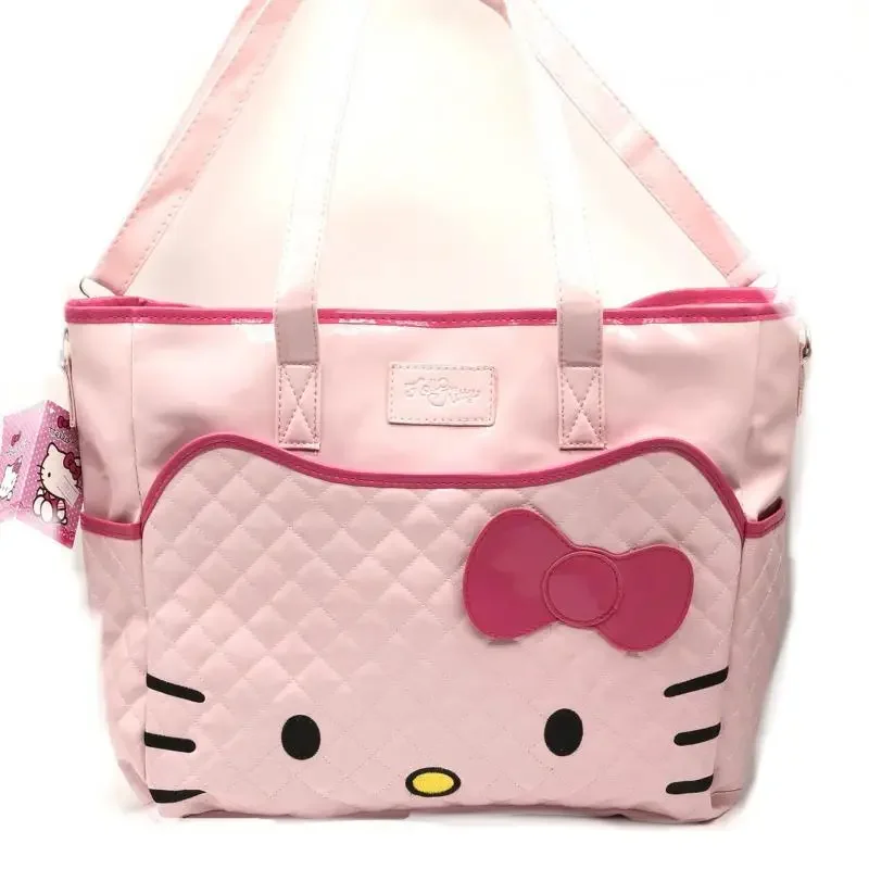 حقيبة سفر من البولي يوريثان Hellokittys ذات سعة كبيرة حقيبة كتف للسفر حقيبة ظهر عصرية للترفيه العامة حقائب كرتونية كاواي للمرأة #2