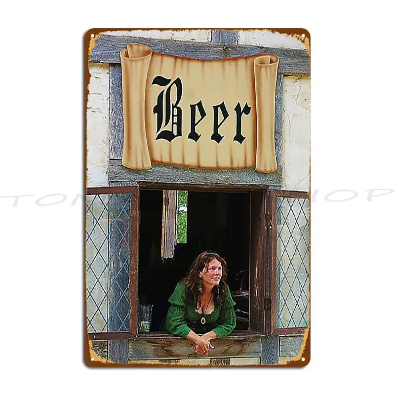Mona Lisa Oktoberfest Vintage Beer Girls Metal Sign Mural Design Wall Decor Living Room Customized  Tin Sign Poster