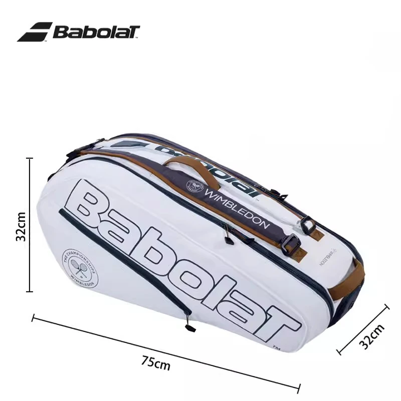 Original Babolat Tennis Bag Wimbledon RAFA Tennis Bag RH6 RH12 Tennis Racket Bag With Shoe Compartment Tennis Sports Backpack