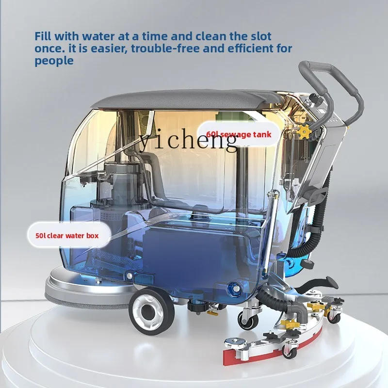 Lavatrice ZZ Centro commerciale Lavapavimenti elettrico Officina industriale di fabbrica Aspirazione di guida