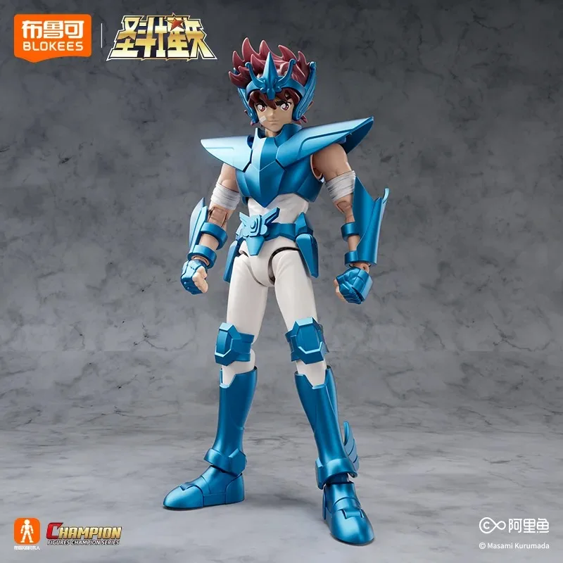 Blokees Saint Seiya Aldebaran Siegfried Pegasus Aquarius Action Figure Scorpio Milo Leo Aiolia المنقولة أنيمي نموذج دمية لعبة هدية #4