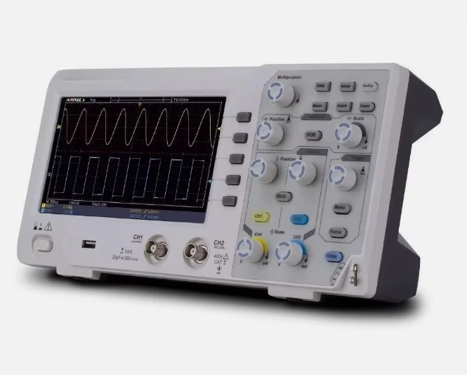 

Цифровой осциллограф MDS-2252, полоса пропускания 250 МГц, 1 ГВыб/с, 2 канала, 7-дюймовый цветной дисплей