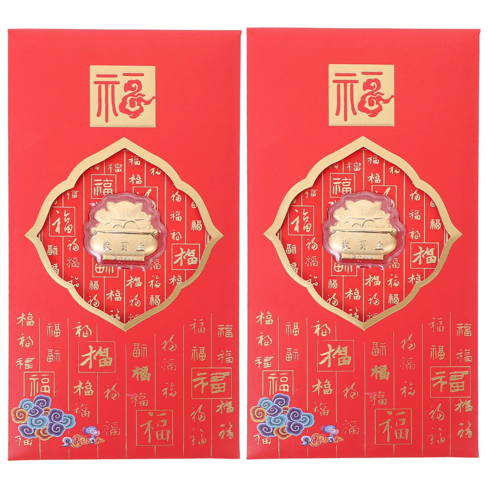 

2Pcs Lucky Red Envelope Chinese Style Spring Festival Money Gift Pouch for New Year Rabbit Year 2023 Prosperity Luck Packet