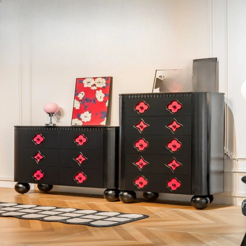 

Magic painted bedroom chest, combined antique decorative cabinet, master bedroom bedside cabinet