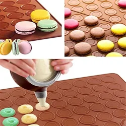 New Non-Stick Silicone Holes Macaron Macaroon Pastry Oven Baking Mould Sheet Mat Diy Mold Useful Tools Cake Bakeware Cake Mold