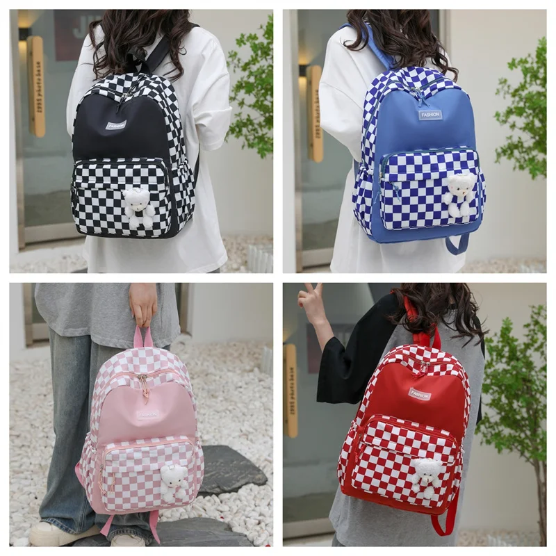 Mochila escolar de nylon impermeável para mulheres, mochila de viagem de grande capacidade, mochila de lazer de alta qualidade, estudante feminina,