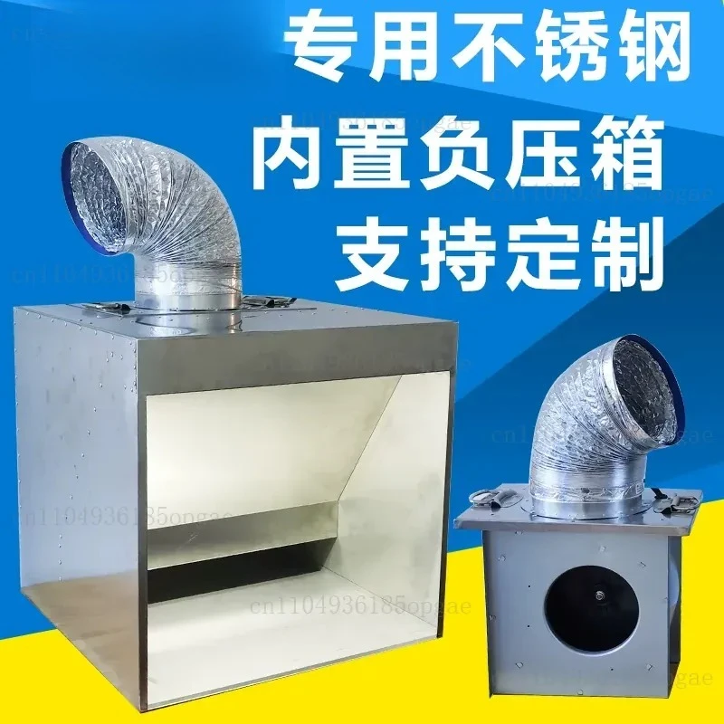 stainless steel negative pressure spraying box for fan Exhaust bellows Model Spray box Ventilation fan