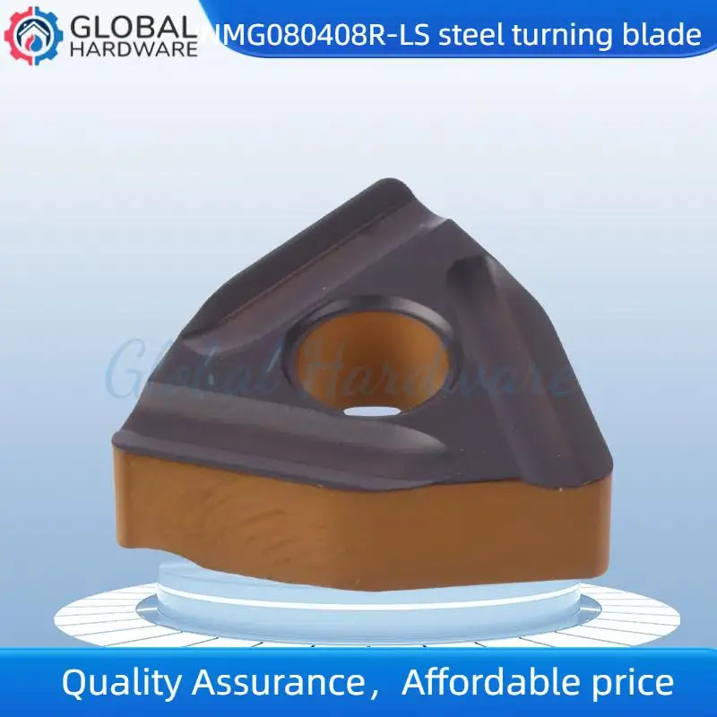 Inserts de tournage en acier WNMG080408R-LS SP3200, Type positif, adaptés à l'usinage de pièces en acier doux