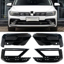 For VW Tiguan R-LINE 2017 2018 2019 Car Front Fog Light Bumper Frame Trim Panel Lower Center Grille Foglight Frame Accessories