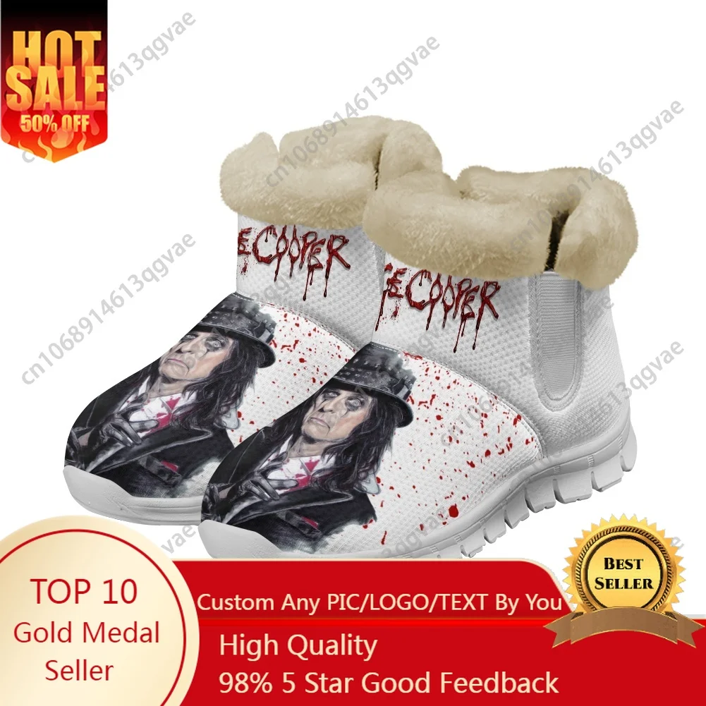 

Hot Alice Cooper Horror Rock Snow Boots Mens Womens Teenager Shoes Keep Warm High Quality Couple Sports Custom Sneakers