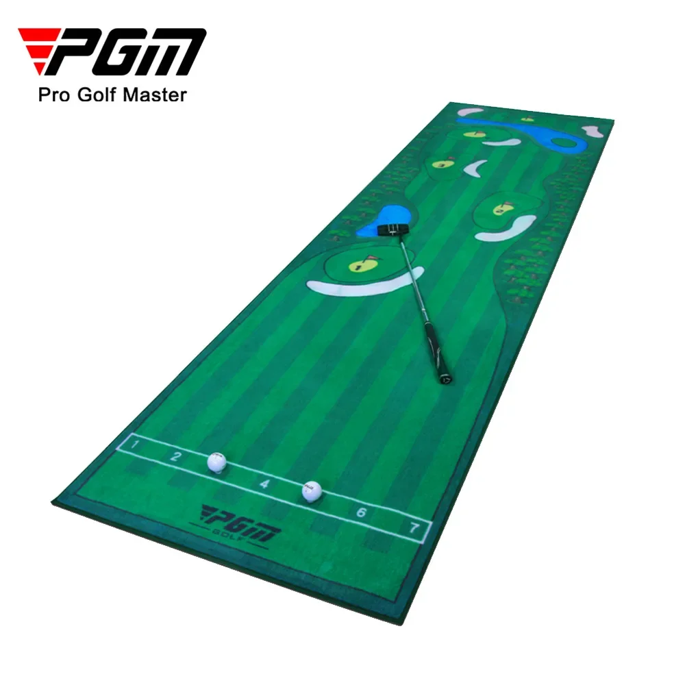 PGM Indoor Golf Training Mat Large 3x0.8m 7 Serve Positions velvet Putting Green Putter Blanket Rug Trainer Accessories TL028