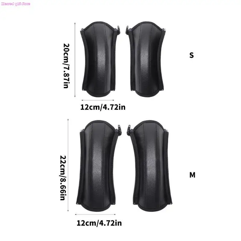 D0JC 1 Set PU Leather Baby Strollers Armrest Cover Newborns Cart Handle Bumper Sleeve