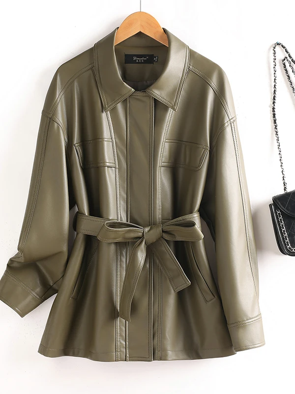   Ning 本革ジャケット レディース ミッドレングス 2025 春秋新作 スタイリッシュでファッショナブルな小さいサイズ シープスキンコート