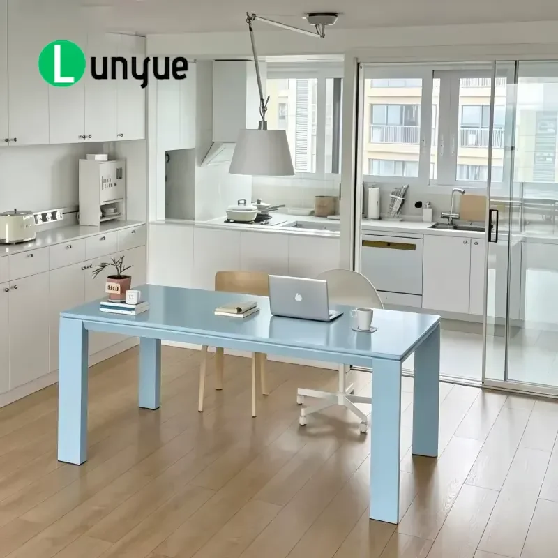 Nordic Minimalist Rectangular Dining Table Cream Style Home Desk Conference Table Workbench Modern Furniture for Living Room