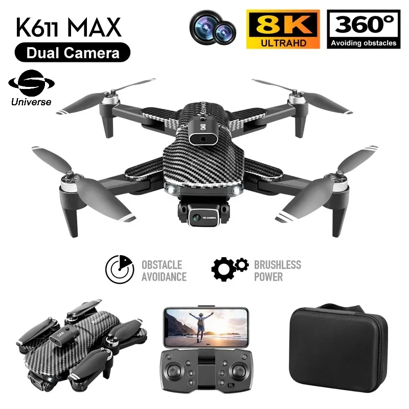 

K611 PRO Brushless GPS Laser Obstacle Avoidance 4K-8K Dual-camera Aircraft Toy Helicopter drone profissional