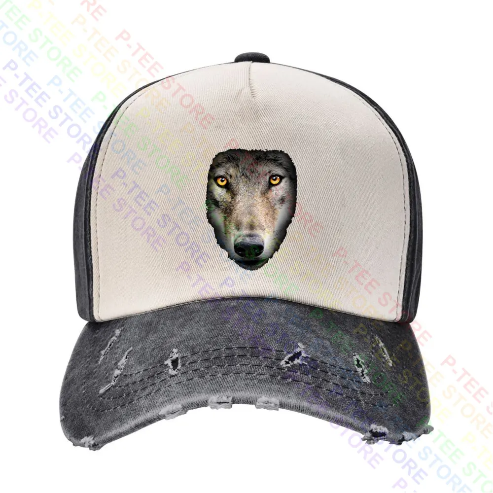 Moon Animal Howling Dog Big Wolf Face Baseball Cap Snapback Caps Knitted Bucket Hat