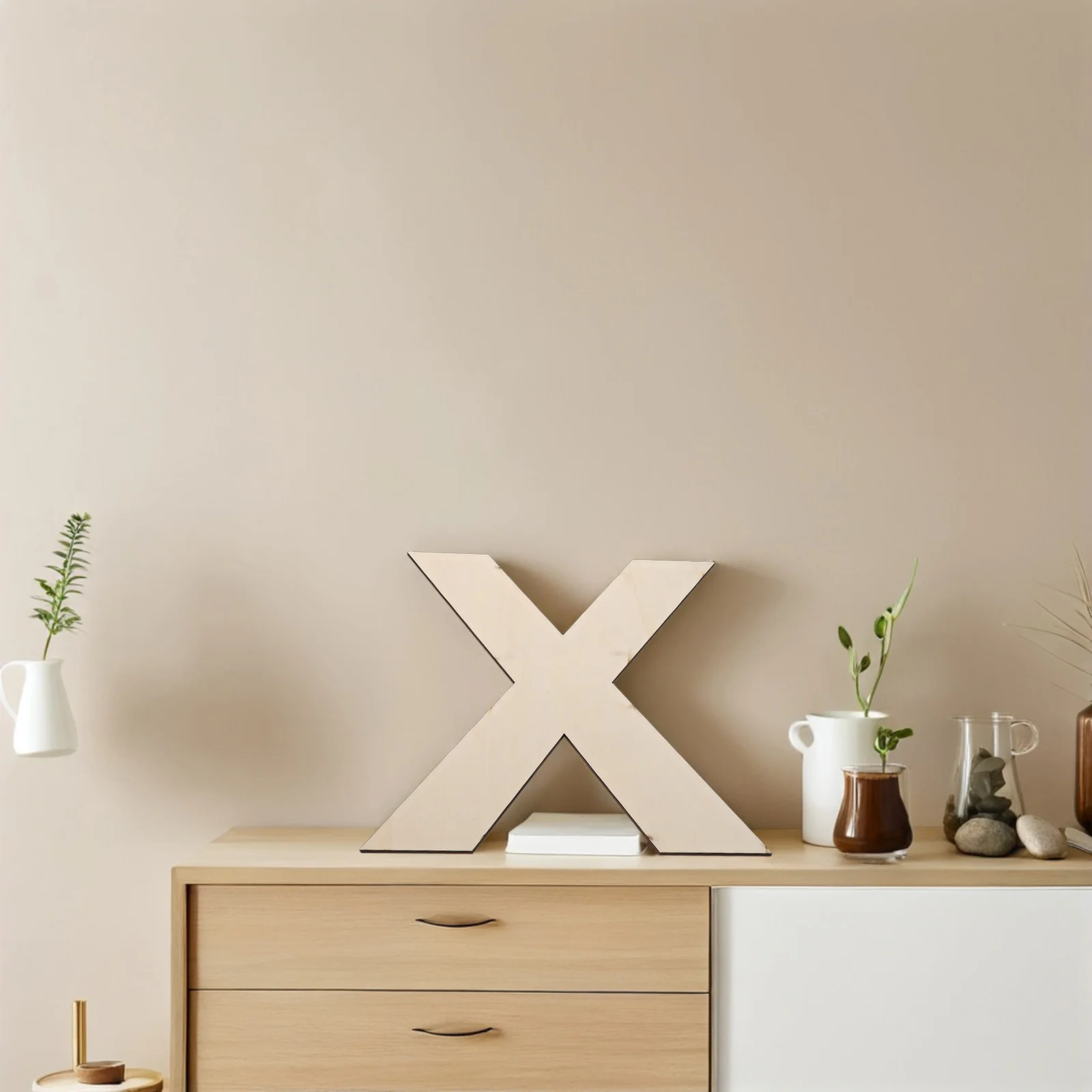 

Large Wooden Unfinished Blank Natural Wood Alphabet for DIY Craft Wall Hanging Home Decoration Decorative Letters