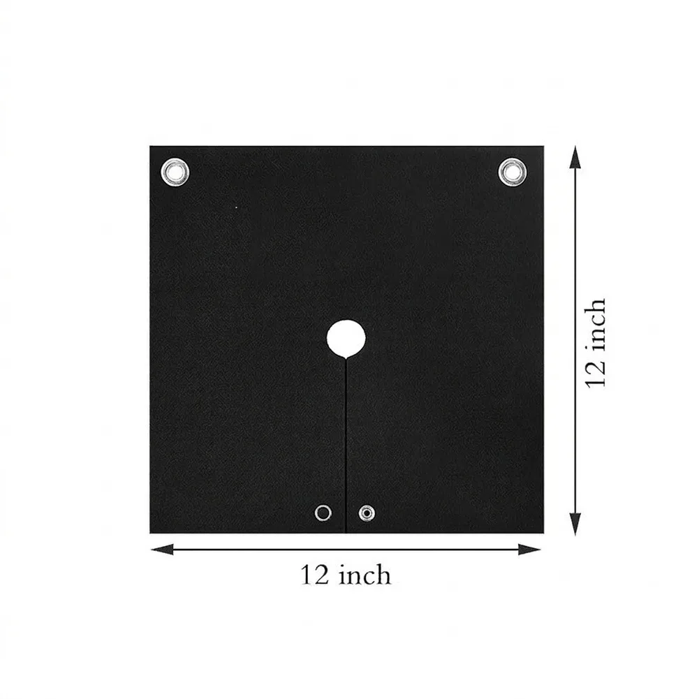 Fireproof Carbon Felt Welding Blanket 12x12 Inch Heat Resistant Mat with Pipe Hole for Welding and Cutting Tasks