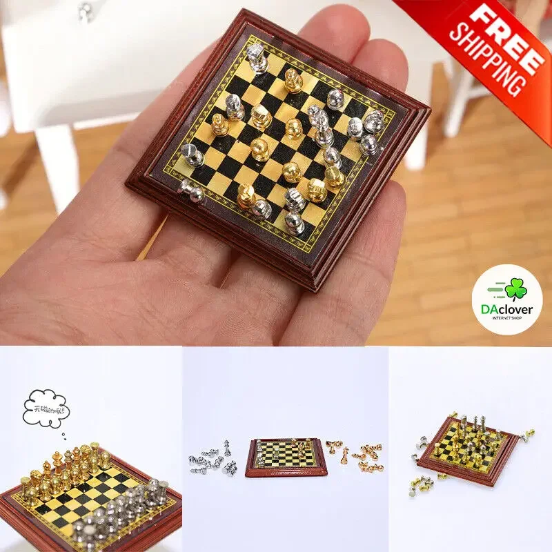 Portable Mini Chess Set Small Tiny Pocket Chess Miniature Chessboard Board Game TECH