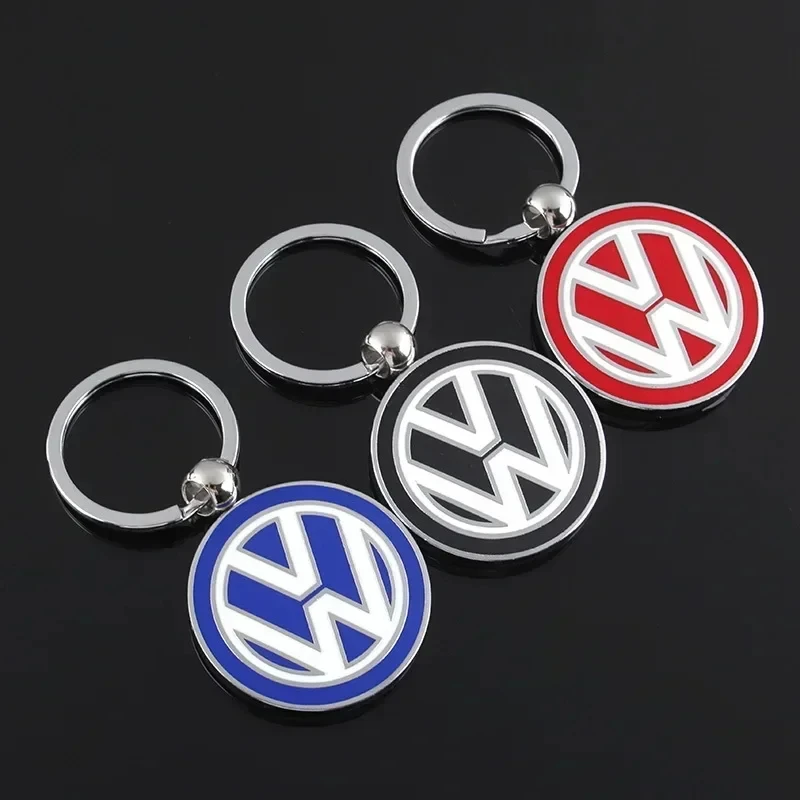 Volkswagen Series Metal Keychain Car Key Rings For VW Golf Polo GTI Tiguan R-Line Passat Variant Jetta Santana Atlas ID.3 ID.7