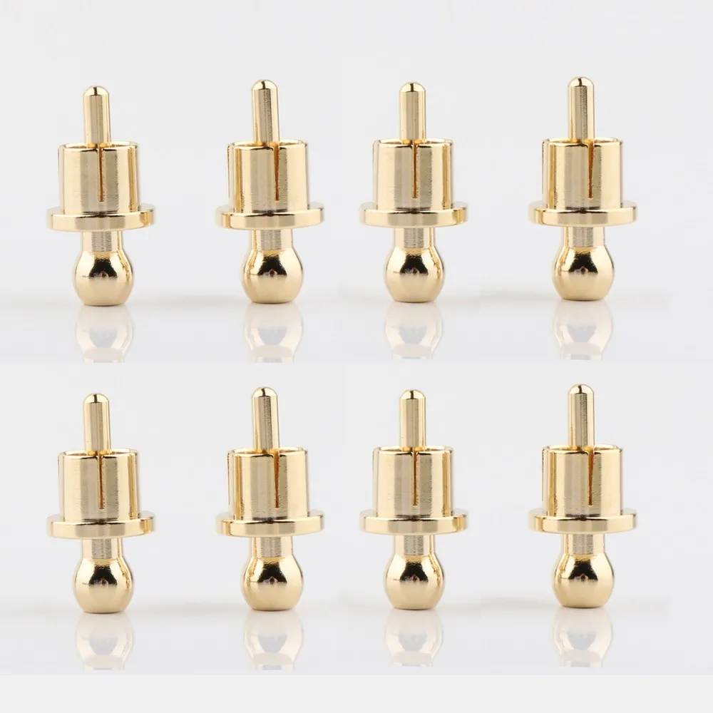Hi-End 8-50pcs Gold plated RCA protector Caps Noise Stopper Copper Cap Dust Protector RCA Plug Caps Noise Stopper Shielding Caps