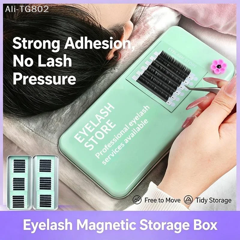 Neosfg Magnetic Single Layer Lash Extension Storage Box Display Box For False Eyelash Eyelash Strips For Individual