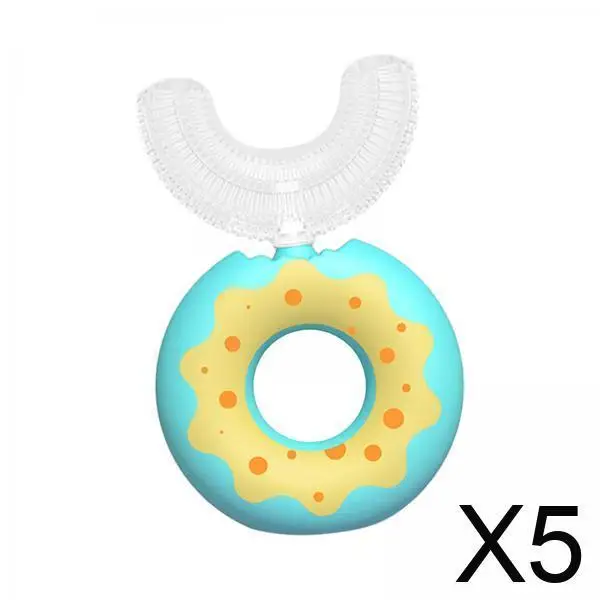 

Детская зубная щетка U-образной формы из силикона, ручная, для малышей, 360-градусная, с мягкой щетиной, для чистки зубов детей