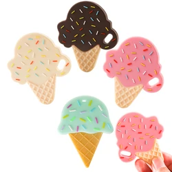 Silicone Baby Teether Baby 0 12 Months Accessories Silicone Teething Toys for Infant Cartoon Ice Cream Teether Toys Baby Rattle