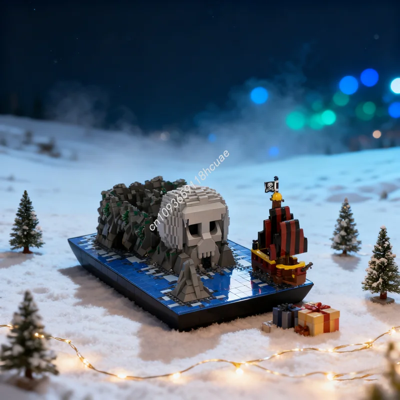 

2627pcs MOC Peter Pan Duel Skull Rock Disneienyed Model Building Blocks Christmas Gift Assemble Toys DIY Education Brick Kids