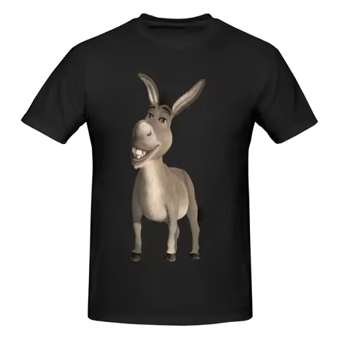 Funny Donkey from Shrek Movie Men's Printed T-Shirt Unisex T shirtHip Hop alt clothes