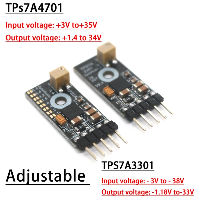 TPS7A4701 TPS7A3301 Audio RF Liniowy zasilacz Niski poziom hałasu Dodatnie ujemne moc DC 5V 12V 15V 19V 24V Wzmacniacz dekodera Buck