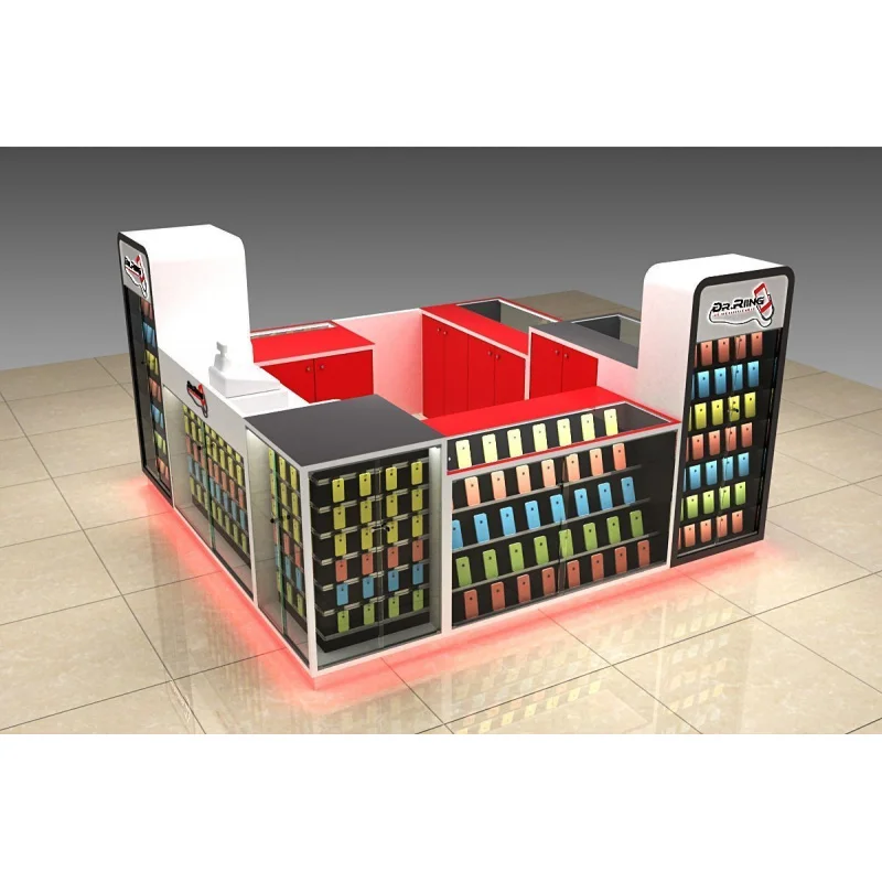 2025customized.Mobile Phone Store Booth Phone Kiosk Glass Counter Mobile Phone Accessories Kiosk Design