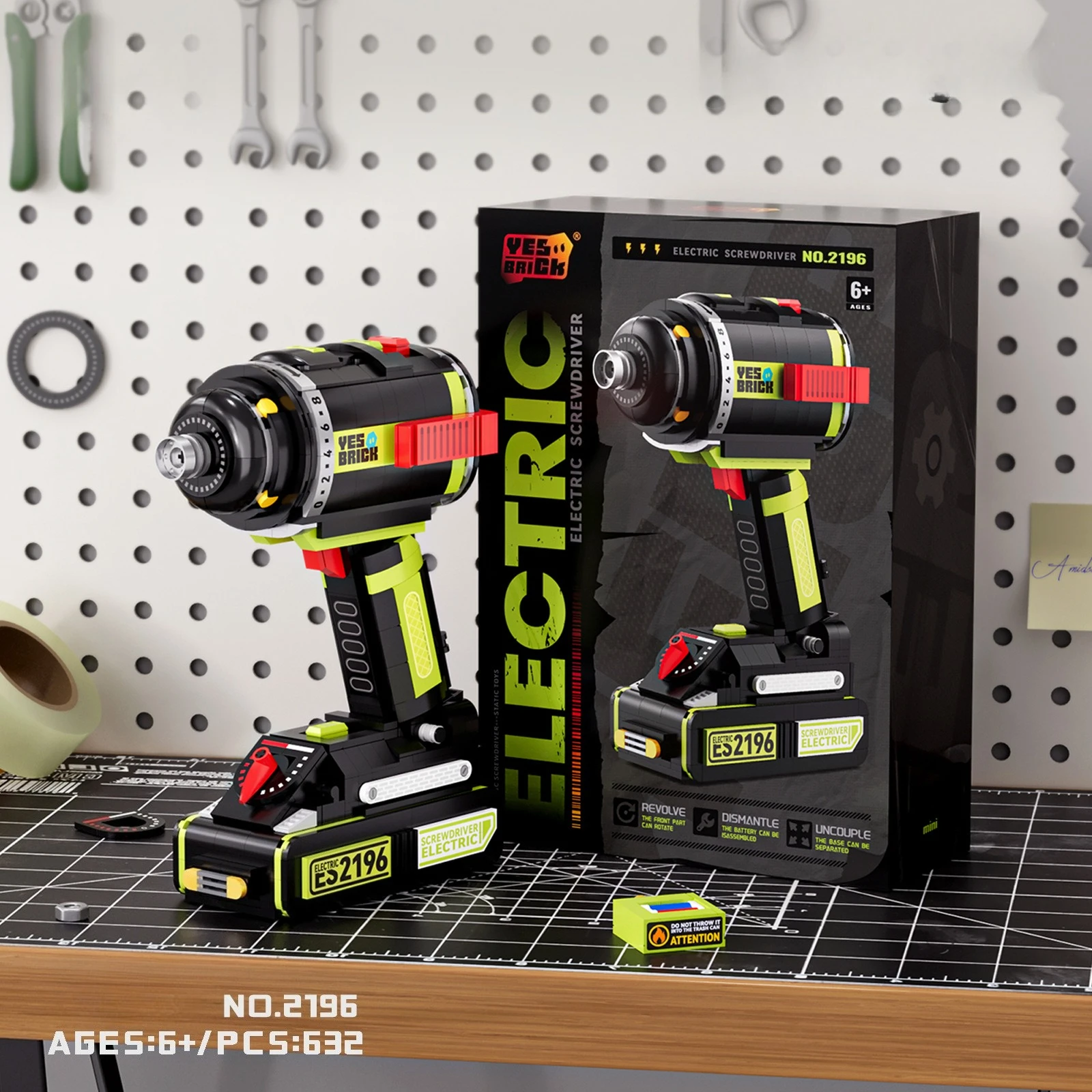 Electric Tools Building Block Assembly Model Set Angle Grinder Mechanical Drill Building Block Toy Collection Decor Child Gifts