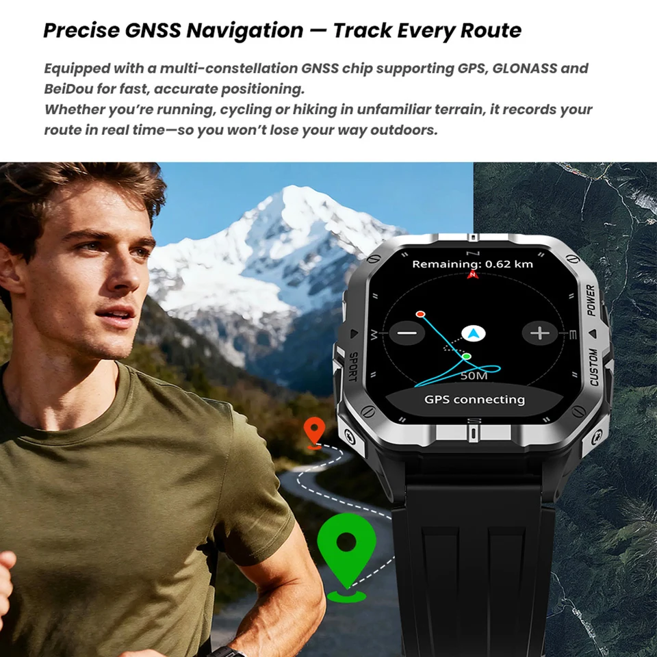 C32 Pro Professional GPS Sport Smart Watch 6-Axis Sensor Fitness