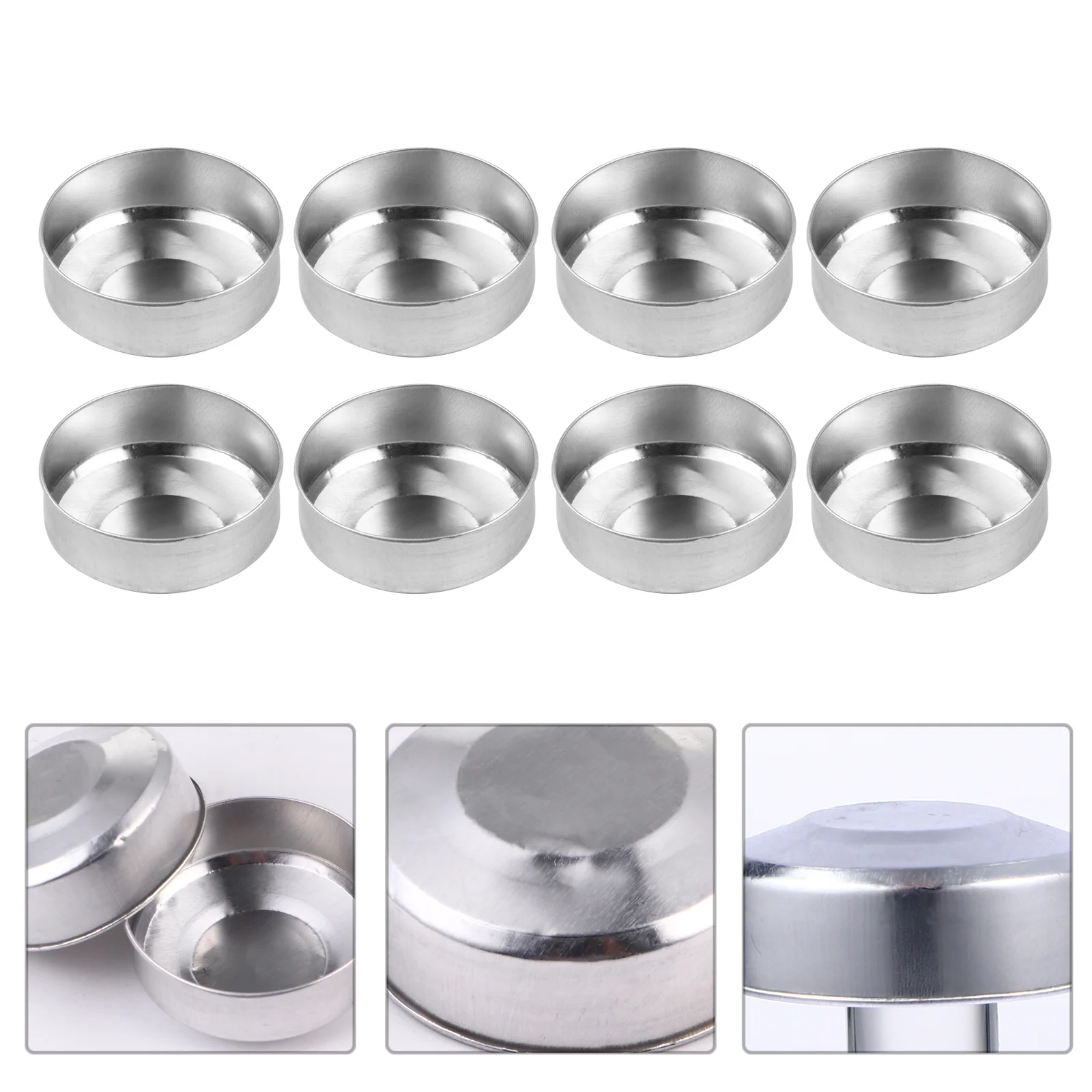 

100 Pcs Aluminum Box Travel Holders Candles Making Tin Cans Empty Tea Light Case