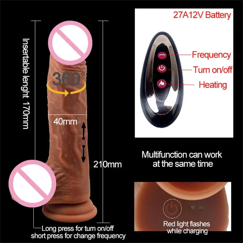 Vibrador de pene de goma para hombres y mujeres, temperatura automática, Vaginia, godemiket, realista, Vagine, Didlo